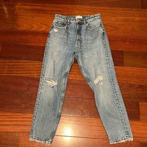 zara distressed jeans